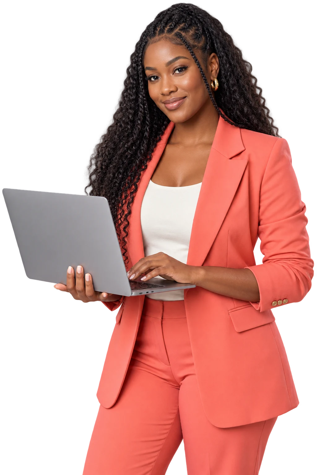 Entrepreneur working on a laptop